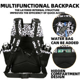 Lovelinks21 25L Tactical Backpack Military Tactical Backpack for Men and Women Small Assault Pack Outdoor Travel Hiking Camping Rucksack with Molle Webbing (White Leopard)