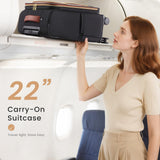 LOVEVOOK 20 Inch Carry On Luggage 22x14x9 Airline Approved, Lightweight Softside Carry - on Suitcase with Spinner Wheels & TSA Lock, Water - Resistant Travel Luggage for Men Women