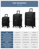 LOVEVOOK 3 - Piece Set(22/24/28) Softside Luggage Suitcase with 15.6 Inch Laptop Compartment, Suitcase with Spinner Wheels, Large Capacity Luggage with TSA Lock for Business &Family Trip Travel, Black
