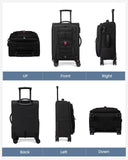 LOVEVOOK 3 - Piece Set(22/24/28) Softside Luggage Suitcase with 15.6 Inch Laptop Compartment, Suitcase with Spinner Wheels, Large Capacity Luggage with TSA Lock for Business &Family Trip Travel, Black