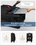 LOVEVOOK 3 - Piece Set(22/24/28) Softside Luggage Suitcase with 15.6 Inch Laptop Compartment, Suitcase with Spinner Wheels, Large Capacity Luggage with TSA Lock for Business &Family Trip Travel, Black
