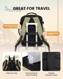 LOVEVOOK 40L Travel Backpack for Men Women, Waterproof Carry On Backpack for Work & Travel, Flight Approved Personal Item with 3 Packing Cubes, TSA Bag Fits 17.3" Laptop,Light pink