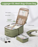 LOVEVOOK 40L Travel Backpack for Women & Men, Airline Approved Carry On Backpack, TSA Personal Item Bag fits 17.3 Inch Laptop, Waterproof Weekender Overnight Bags Suitcase for Work, Light Green