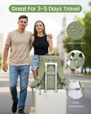 LOVEVOOK 40L Travel Backpack for Women & Men, Airline Approved Carry On Backpack, TSA Personal Item Bag fits 17.3 Inch Laptop, Waterproof Weekender Overnight Bags Suitcase for Work, Light Green