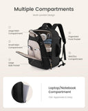 LOVEVOOK 40L Travel Backpack for Women & Men,Airline Approved Carry On Backpack with 3 Packing Cubes,TSA Waterproof Personal Item Bag,Weekender Overnight Essentials Backpacks fits 18" Laptop