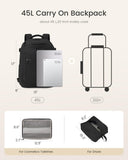 LOVEVOOK 40L Travel Backpack for Women & Men,Airline Approved Carry On Backpack with 3 Packing Cubes,TSA Waterproof Personal Item Bag,Weekender Overnight Essentials Backpacks fits 18" Laptop