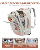 LOVEVOOK 50L Rolling Backpack with Wheels, 18 Inch Carry On Luggage for Women, Water Resistant Wheeled Travel Backpack, Flight Approved Underseat Trolley Bag for Business, Overnight Trips, College