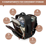 LOVEVOOK 50L Travel Backpack Carry On Airline Approved, Large Backpack with 3 Packing Cubes, TSA Travel Essentials Carry On Bag, Waterproof Weekender Overnight Luggage Daypack, Fits 18 Inch Laptop