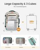 LOVEVOOK 50L Travel Backpack for Women & Men, TSA Approved Carry On Backpack with 3 Packing Cubes, Waterproof Personal Item Bag Fits 17" Laptop, Weekender Essentials Overnight Backpack for Trip