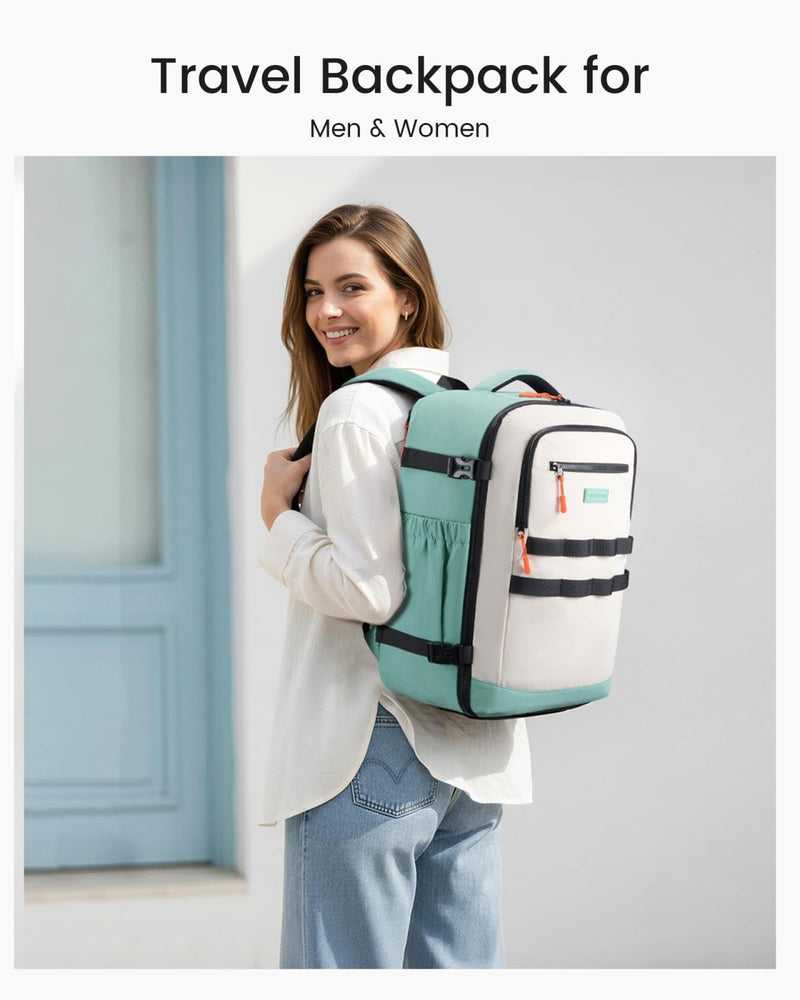 LOVEVOOK 50L Travel Backpack for Women & Men, TSA Approved Carry On Backpack with 3 Packing Cubes, Waterproof Personal Item Bag Fits 17" Laptop, Weekender Essentials Overnight Backpack for Trip