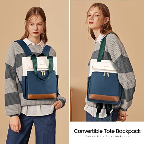 LOVEVOOK Backpack Purse for Women, Convertible Small Backpack Tote for Woman, Mini College Daypack for Work, Daily, Travel, 2pcs set
