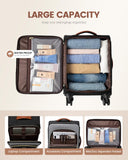 LOVEVOOK Carry On Luggage 22x14x9 Airline Approved, 20 Inch Softside Suitcases with Wheels, Lightweight Spinner Carry on Suitcase with TSA Lock, Water - Resistant Large Capacity Luggage for Travel