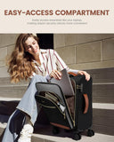 LOVEVOOK Carry On Luggage 22x14x9 Airline Approved, 20 Inch Softside Suitcases with Wheels, Lightweight Spinner Carry on Suitcase with TSA Lock, Water - Resistant Large Capacity Luggage for Travel