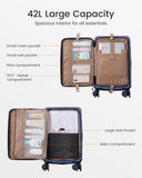 LOVEVOOK Carry On Luggage 22x14x9 Airline Approved with Spinner Wheels, 20 Inch Small Carry On Suitcase with TSA Lock, Expandable Hard Shell Suitcases for Men Women