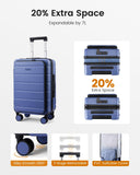 LOVEVOOK Carry On Luggage 22x14x9 Airline Approved with Spinner Wheels, 20 Inch Small Carry On Suitcase with TSA Lock, Expandable Hard Shell Suitcases for Men Women