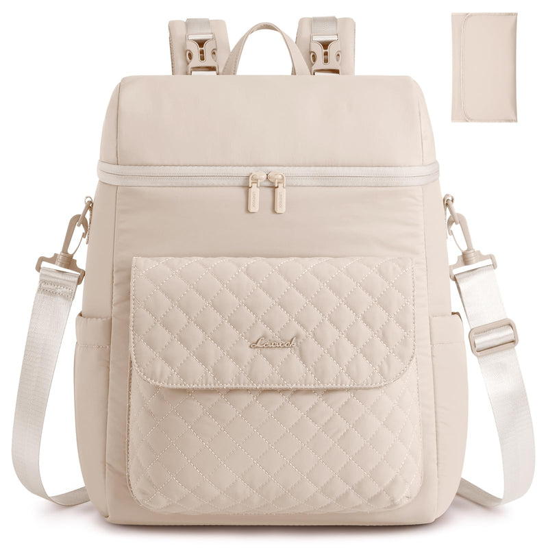 LOVEVOOK Diaper Bag Backpack, 3 in 1 Baby Bag with Changing Pad & Detachable Straps, Large Diaper Backpack for Mom Dad with Stroller Buckles