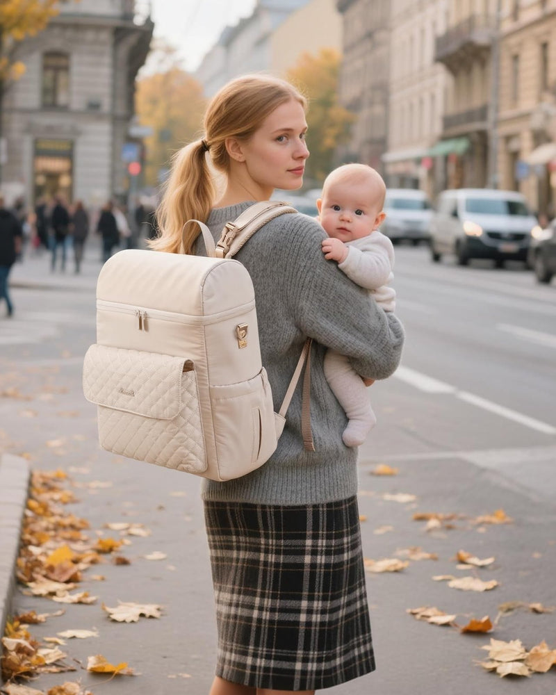 LOVEVOOK Diaper Bag Backpack, 3 in 1 Baby Bag with Changing Pad & Detachable Straps, Large Diaper Backpack for Mom Dad with Stroller Buckles