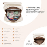 LOVEVOOK Diaper Bag Backpack, Baby Travel Bags for Boys & Girl, Toddler Waterproof Diaper Bag w/Changing Pad (Beige khaki, 15.6'' - Small)