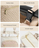 LOVEVOOK Diaper Bag Backpack, Large Capacity Portable Baby Bag with Foldable Diaper Changing Pad, Waterproof Baby Diaper Bags Gift for Mon Dad, Ivory Khaki