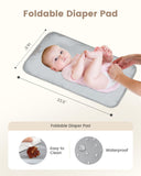 LOVEVOOK Diaper Bag Backpack, Large Capacity Portable Baby Bag with Foldable Diaper Changing Pad, Waterproof Baby Diaper Bags Gift for Mon Dad, Ivory Khaki