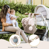 LOVEVOOK Diaper Bag Backpack,Diaper Bag Tote with Insulated Pockets,Baby Bag for Girl Boy with Changing Pad,Large Baby Bag with Pacifier Case,15.6 Inch Anti - Theft Laptop Backpack for Women