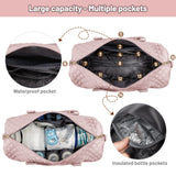 LOVEVOOK Diaper Bag Tote with Pacifier Case and Changing Pad, Large Capacity Mommy Bag for Hospital and Weekender Travel, Functional Baby Bag Newborn Baby Essential, Pink