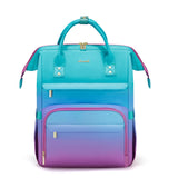 LOVEVOOK Gradient Laptop Backpack for Women,15.6 Inch Work Computer Bakcpack Purse Laptop Bag With Anti - Theft Pocket,Waterproof Carry on Teacher College Backpack for Travel,Green - Red