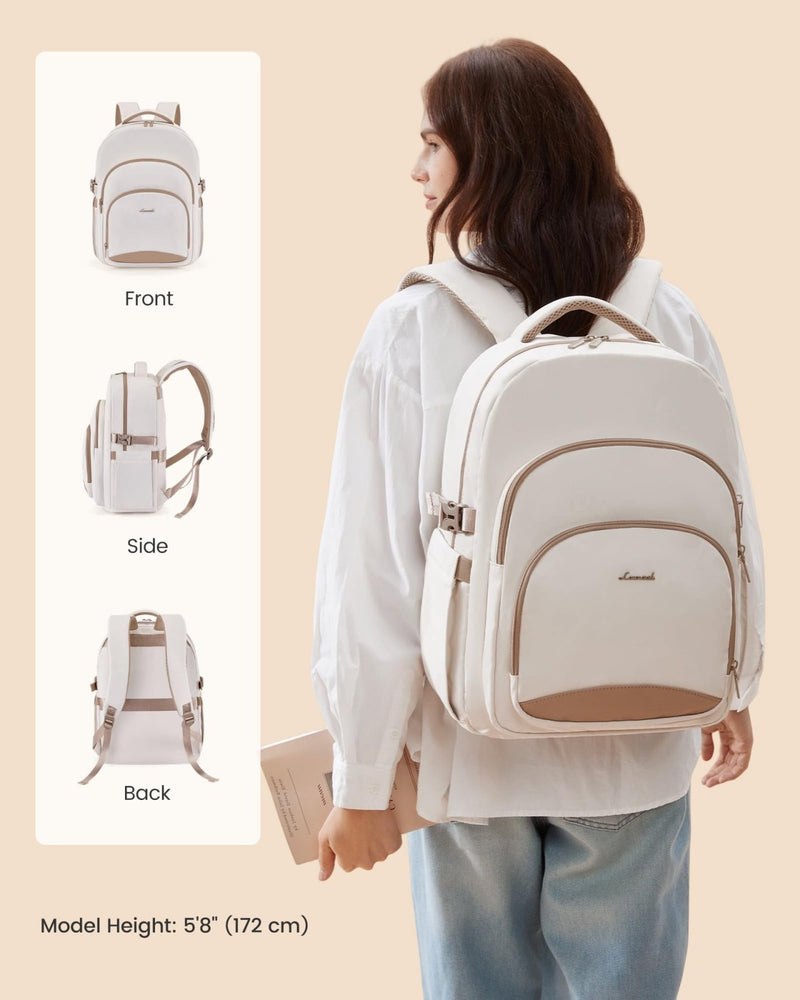 LOVEVOOK Laptop Backpack for Women, 15.6 - Inch Work Backpack, Back to School Bookbag for College Student Teen Girls, Casual Personal Item Travel Bag Business Computer Daypack for Teacher Nurse, Gift