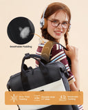 LOVEVOOK Laptop Backpack for Women, 15.6 Inch Work Travel Backpack Purse for School College Bookbag for Teen Girls Cute Computer Backpack for Teacher Nurse Business, Pink - Grey