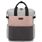 LOVEVOOK Laptop Backpack for Women, 15.6 Inch Work Travel Backpack Purse for School College Bookbag for Teen Girls Cute Computer Backpack for Teacher Nurse Business, Pink-Grey