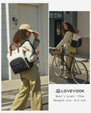 LOVEVOOK Laptop Backpack for Women, 15.6 inch Work Travel Backpack Purse, Puffer Quilted Laptop Backpack Casual Daypack for Nurse Teacher，Black