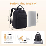 LOVEVOOK Laptop Backpack for Women, College Travel Backpack Puffer Womens Backpack for 15.6 Inch Laptop, Computer Water - Resistant Quilted Casual Daypack, Black