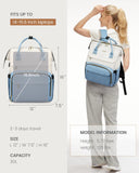 LOVEVOOK Laptop Backpack for Women Fashion Business Computer Backpacks Travel Bags Purse Doctor Nurse Work Backpack with USB Port, Fits 15.6 - Inch Laptop Beige - Light Blue