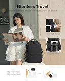 LOVEVOOK Laptop Backpack for Women Men with Giant Tumbler Holder - 15.6Inch Work Computer Travel Backpack with Laptop Compartment, Water Resistant, Cute Commuter College Teacher Nurse Purse Bag,Black