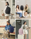 LOVEVOOK Laptop Backpack for Women Men with Giant Tumbler Holder - 15.6Inch Work Computer Travel Backpack with Laptop Compartment, Water Resistant, Cute Commuter College Teacher Nurse Purse Bag,Black