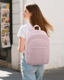 LOVEVOOK Laptop Backpack for Women, Puffer Travel Bag Fits 15.6 Inch Laptop, Lightweight Work Daypack for Teacher Nurse, Water - resistant College Bookbag, Pink