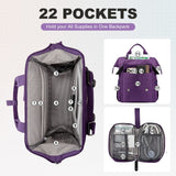 LOVEVOOK Laptop Backpack for Women Teacher Doctor Nurse Bags Work Backpack Purse Business Computer Bag, College Daypack, Anti - theft Travel Backpack with USB Charging Port, Dark Purple