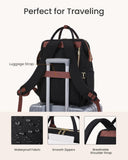 LOVEVOOK Laptop Backpack for Women with Giant Tumbler Holder Pocket, 15.6 inch Travel Work Backpack Purse for Nurse Teacher, Waterproof School Bag College Bookbag Cute Casual Daypack for Girls