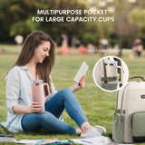 LOVEVOOK Laptop Backpack for Women with Pouch Pocket for Large Capacity Cup,15.6 Inch Laptop Computer Bag Travel Backpack Purse,Waterproof Work College Teacher Bags,White - Bean Green - Dark Olive Green