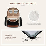 LOVEVOOK Laptop Backpack for Women with Pouch Pocket for Large Capacity Cup,17 Inch Laptop Computer Bag Travel Backpack Purse,Waterproof Work Business Backpack College Teacher Bags,Leopard print
