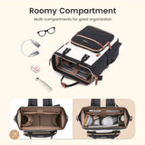 LOVEVOOK Laptop Backpack for Women Work Bag with Large Capacity Cup Side Pocket, 15.6 Inch Waterproof Computer Backpacks Purse, College Bookbag for School, Business, Teacher, Travel