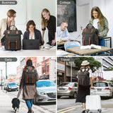 LOVEVOOK Laptop Backpack for Women Work Travel Commuter Backpack Business Computer Bag Doctor Nurse Bags College Backpack Purse, 15.6 Inch, Dark Grey - brown