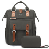 LOVEVOOK Laptop Backpack for Women Work Travel Commuter Backpack Business Computer Bag Doctor Nurse Bags College Backpack Purse, 15.6 Inch, Dark Grey-brown