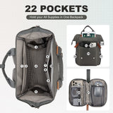 LOVEVOOK Laptop Backpack for Women Work Travel Commuter Backpack Business Computer Bag Doctor Nurse Bags College Backpack Purse, 15.6 Inch, Dark Grey - brown