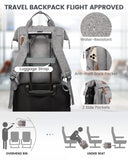 LOVEVOOK Laptop Backpack for Women Work Travel Teacher Commuter Backpack Business Computer Bag Doctor Nurse Bags College Backpack Purse Laptop Bag, Casual Daypack, 15.6 Inch, Grey