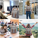 LOVEVOOK Laptop Backpack for Women Work Travel Teacher Commuter Backpack Business Computer Bag Doctor Nurse Bags College Backpack Purse Laptop Bag, Casual Daypack, 15.6 Inch, Grey