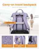 LOVEVOOK Laptop Backpack Purse for Women, Cute College School Backpack Bookbag For Teenager Girls, Teacher Nurse Bags Work Travel Backpack, Business Computer Laptop Bag Daypack, 15.6 Inch, Purple
