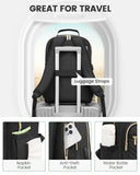 LOVEVOOK Laptop Backpack Purse for Women, Work Travel Computer Bags, College School Backpack for Student Girl, Quilted Casual Daypack with USB Port, Fit 15.6 Inch Laptop, Black