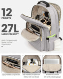 LOVEVOOK Laptop Backpack Purse for Women, Work Travel Computer Bags, College School Backpack for Student Girl, Quilted Casual Daypack with USB Port, Fit 15.6 Inch Laptop, Grey