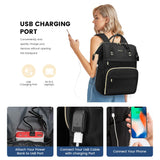 LOVEVOOK Laptop Backpack Women, 15.6 Inch Work Backpack Woman for Teacher Nurse Bags, Computer College Backpack Purse, Waterproof Anti - theft Travel Back Pack with USB Charging Port, Black